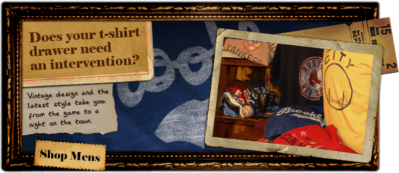 Does your t-shirt drawer need an intervention? Vintage design and the latest style take you from the game to a night on the town. Shop mens.